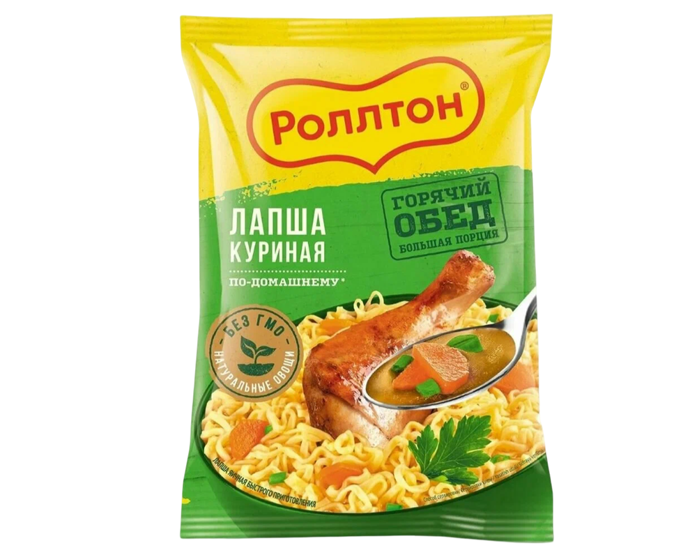 Лапша Роллтон пакет куриная по-домашнему 85г