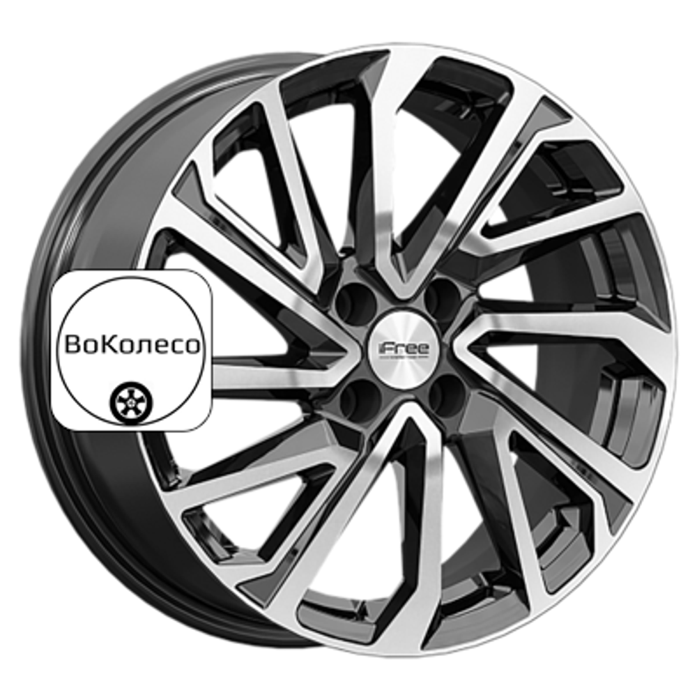 6,5x16/4x100 ET37 D56,6 Неом (Astra/Aveo) (КС1172) Алмаз черный iFree Original