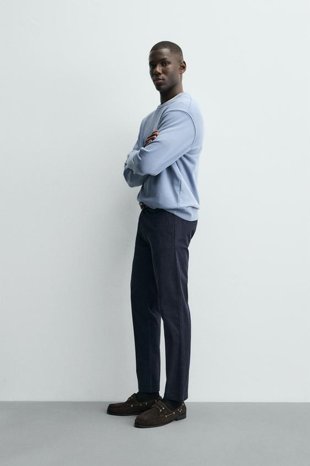 ZARA БРЮКИ ЧИНОС SKINNY FIT, МОРСКОЙ СИНИЙ