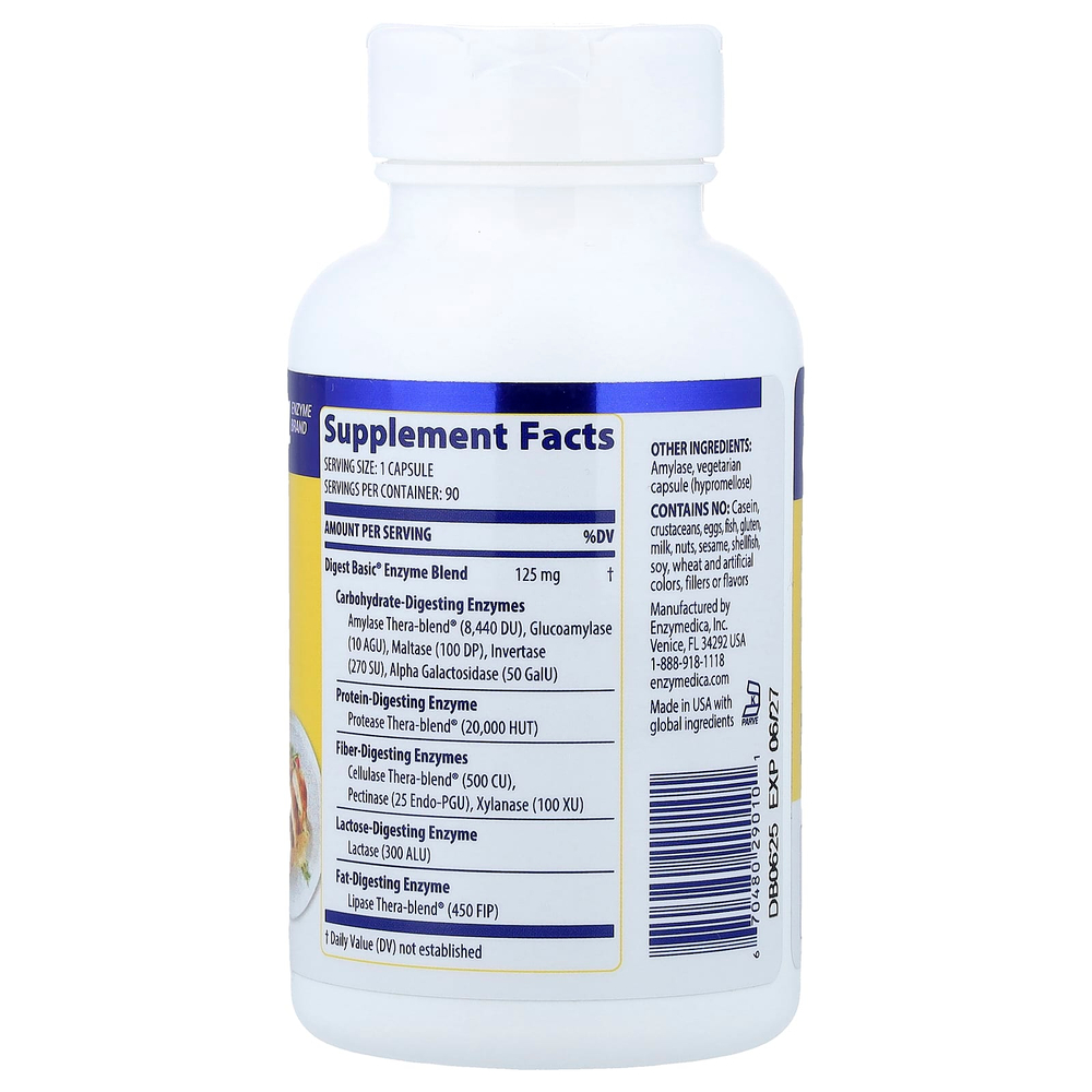 Enzymedica, Digest Basic®, 90 капсул