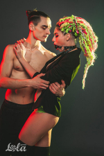 Черный кляп-шарик 4,5см с шипами Lola Games Party Hard Bare 1155-01lola
