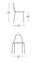 Стул металлический Scab Design Malvasia, лен