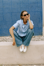 РУБАШКА СО СБОРКАМИ И КОРОТКИМИ РУКАВАМИ — ZARA