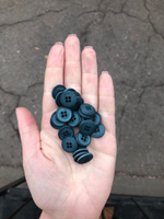 Хлопковые пуговицы 15mm – mid teal
