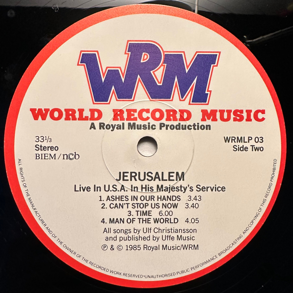 Jerusalem- In His Majesty's Service (Скандинавия 1985г.)