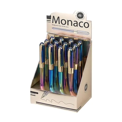 Ручка шариковая BRUNO VISCONTI MONACO PEARL, СИНЯЯ, темно-синий корпус, линия 0,4мм, 20-0125/84