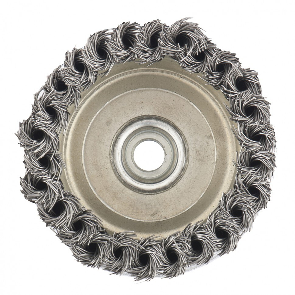 Щетка для УШМ Heavy Duty, 100 мм, М14, "чашка", крученая проволока 0.5 мм Matrix