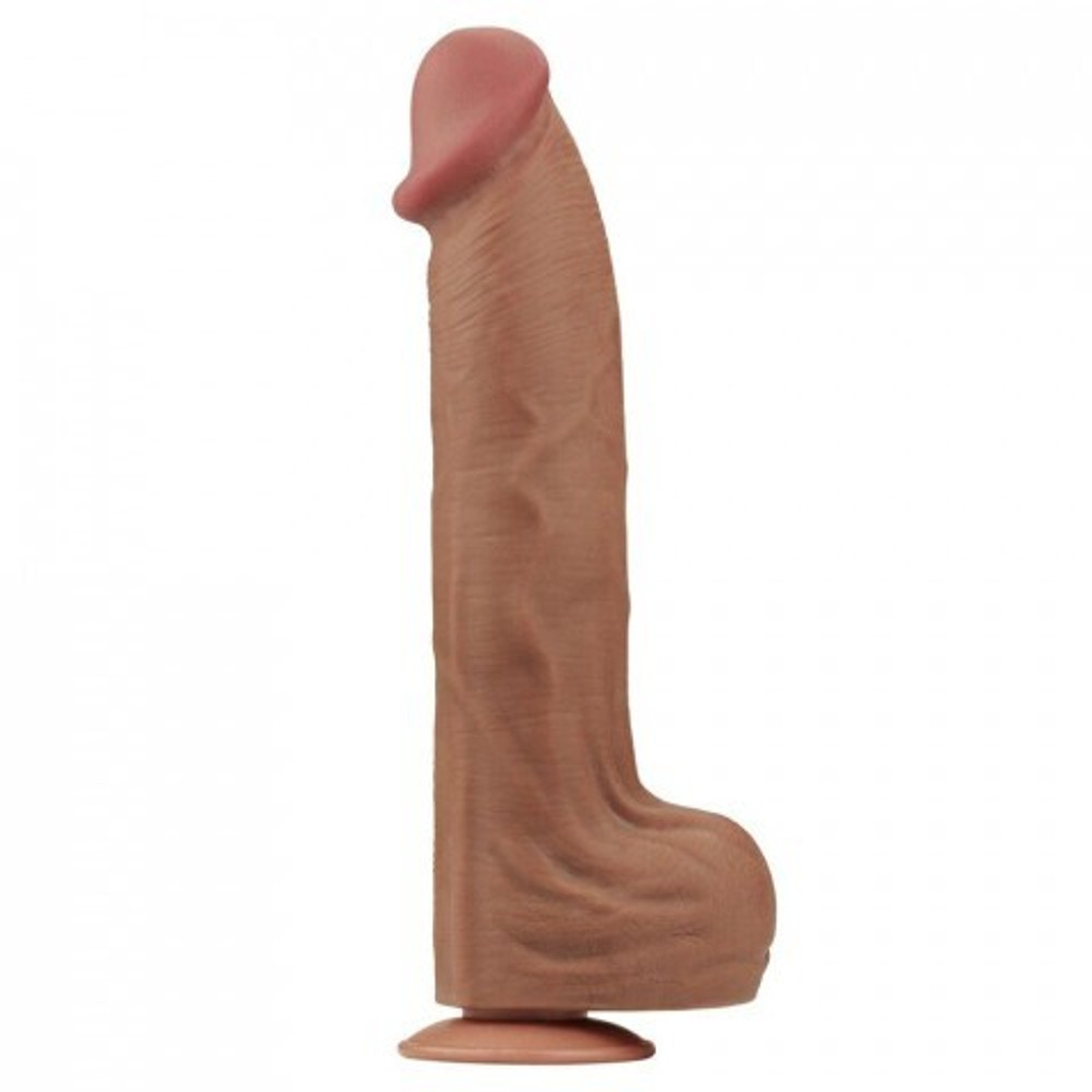 Фаллоимитатор Lovetoy Sliding Skin (36×6,6 см) с двойной плотностью коричневый