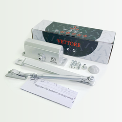 Доводчик дверной VETTORE C-80 S (серый)