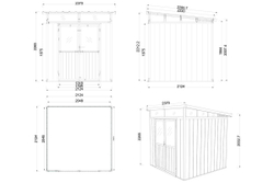 Садовый хозблок из ДПК Black Fox Defender 7x7