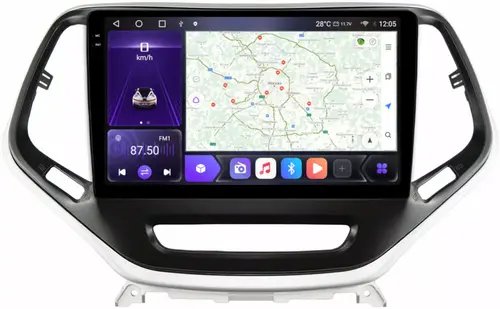 Магнитола для Jeep Cherokee 2014+ - Kuberg EW-1253 QLed+2K, Android 12, Быстрая, CarPlay, 4G SIM-слот