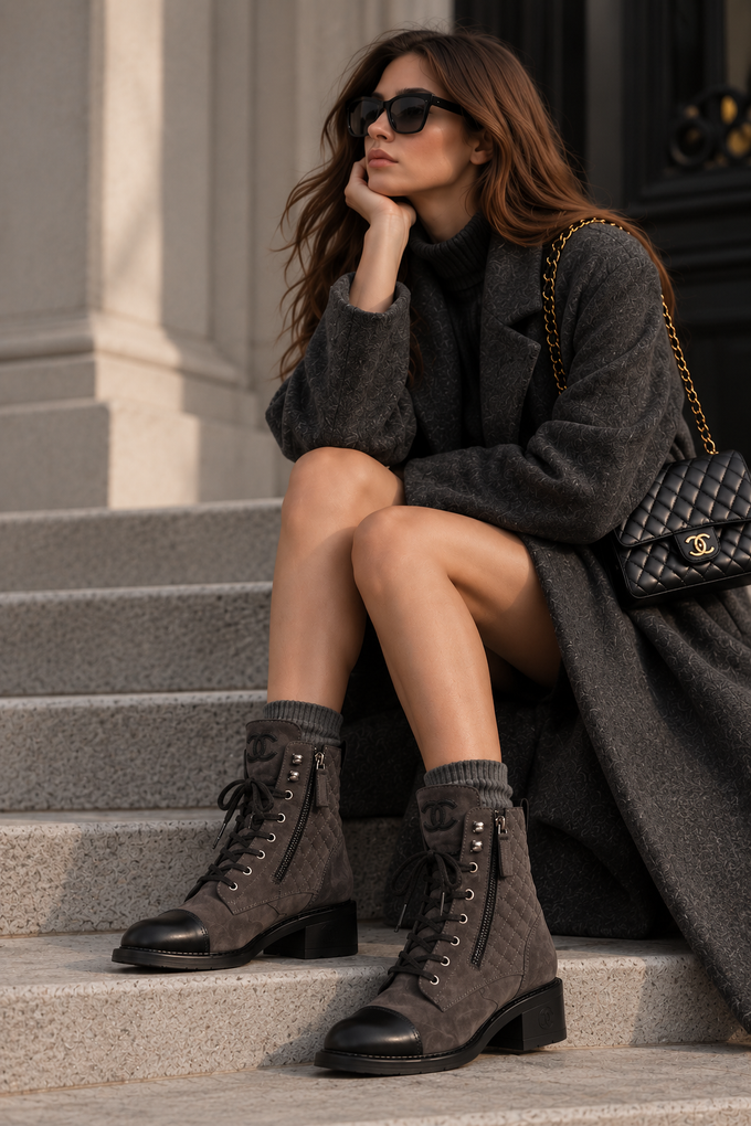 Кожаные ботинки Chanel, 39,5