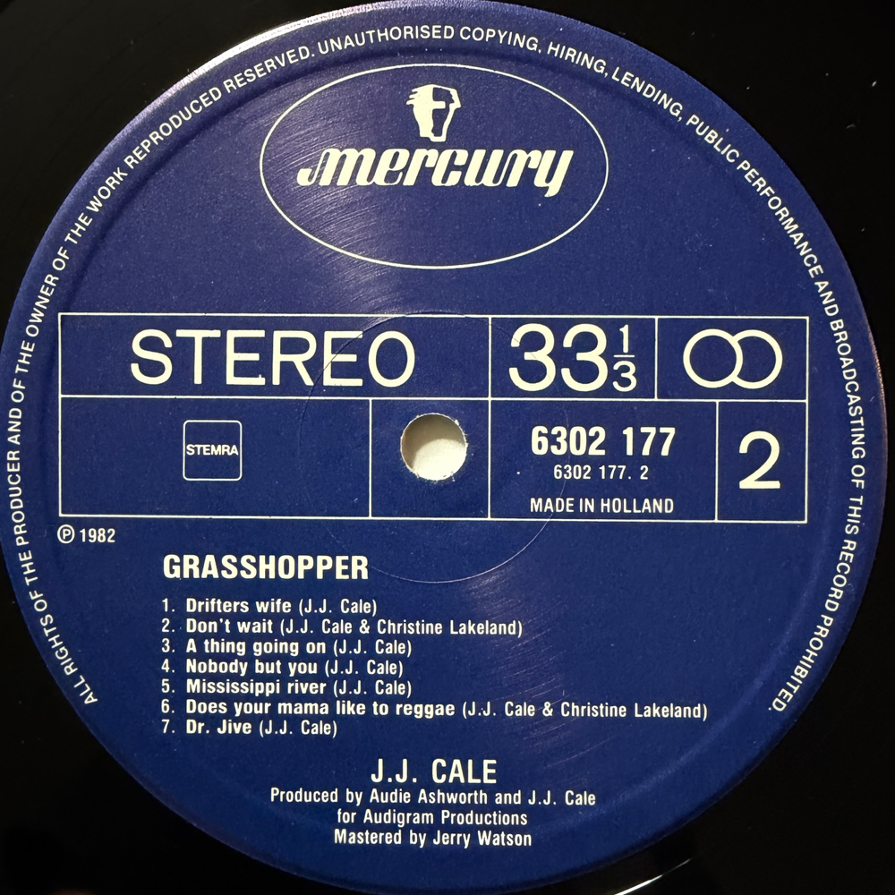 J.J. Cale ‎– Grasshopper (Голландия 1982г.)