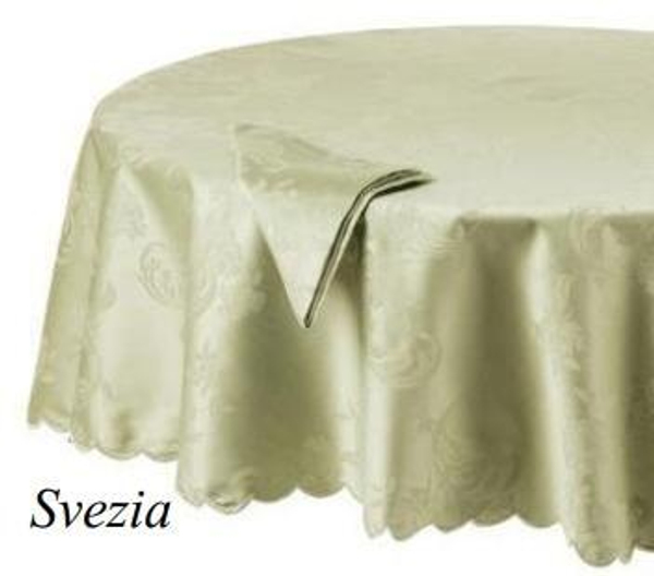 Скатерть 220 и 12 салфеток Palombella Svezia сливочные