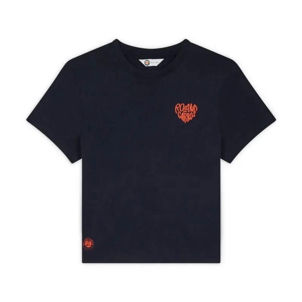 Женская теннисная футболка Roland Garros Heart Heritage - navy blue
