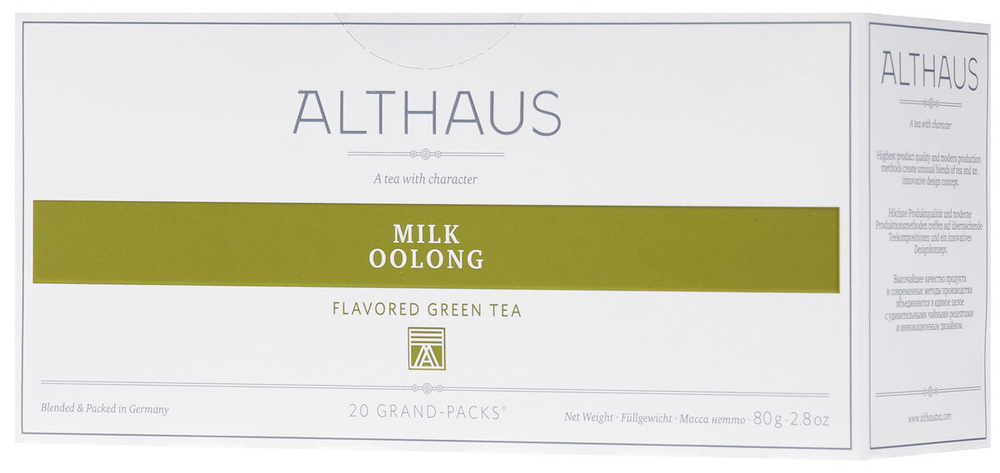 Чай зеленый Althaus Grand Pack Milk Oolong в пакетиках для чайника, 15 шт