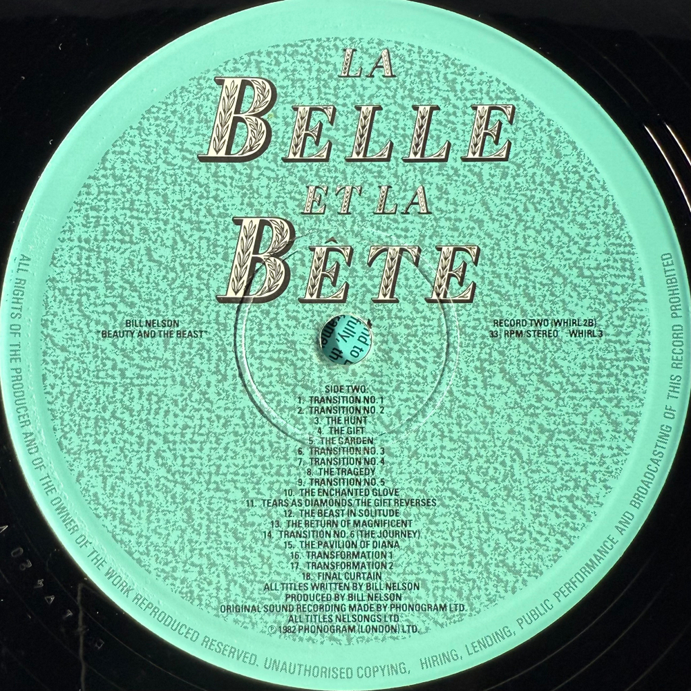 Bill Nelson ‎– The Love That Whirls / La Belle Et La Bête 2LP (Англия 1982г.)