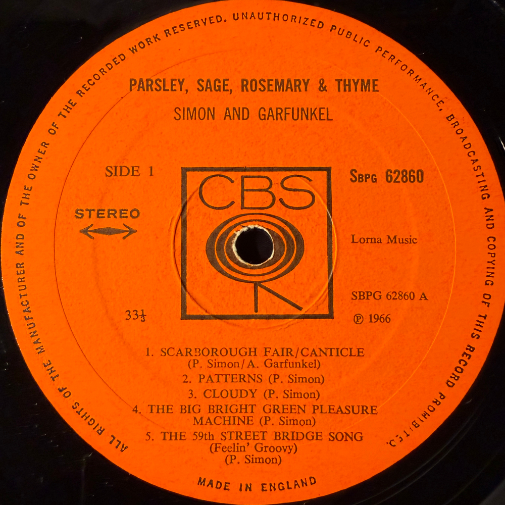 Simon And Garfunkel - Parsley, Sage, Rosemary And Thyme (Англия 1966г.)