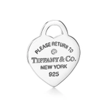 Браслет из серебра с розовой эмалью и бриллиантом, Tiffany 🩷