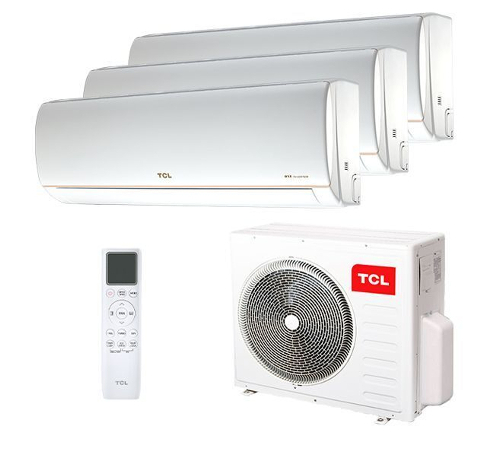 Мульти сплит система TCL на 3 комнаты (25+25+25 кв.м.) ONE