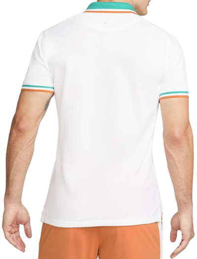 Мужское теннисное поло Nike Polo Dri-Fit Heritage Slim2 M - white/washed teal