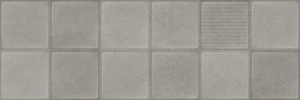 Настенная плитка Alma Ceramica TWU3090CUB70R Cube 30x90 серая матовая под мозаику / пэчворк