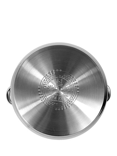 Кастрюля 15,5 л. из нержавеющей стали Kamille KM 5406 со стеклянной крышкой