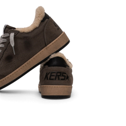 Men’s Ball Star Shearling Private Edition in Taupe Leather With Black Heel Tab