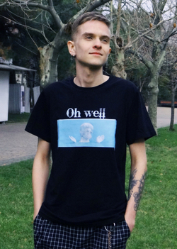 Футболка белая с принтом Oh Well
