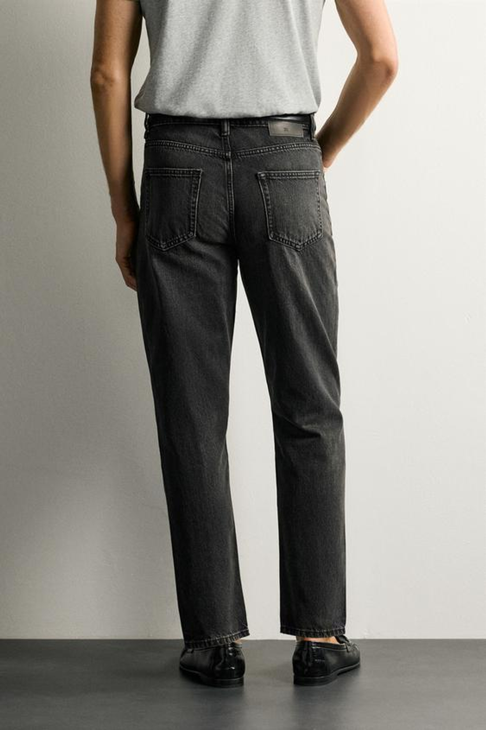 ZARA ДЖИНСЫ SLIM TAPERED, УГОЛЬНЫЙ