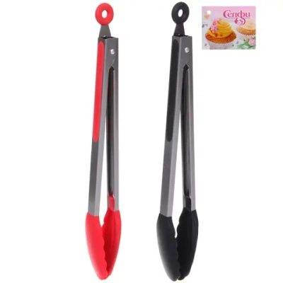 Щипцы кухонные 33*3,5см Селфи, микс цветов
