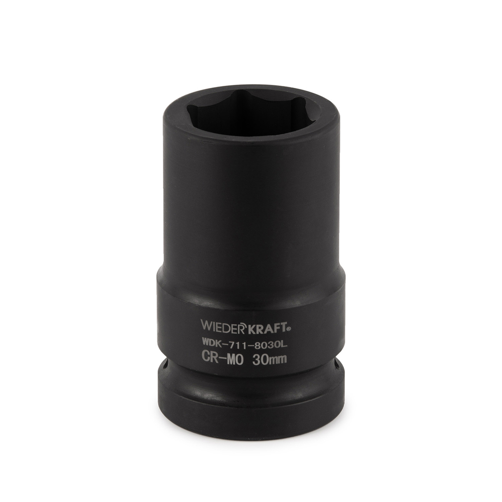 WDK-711-8030L Головка торцева ударная глубокая 1", 6 граней, 30 мм
