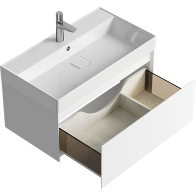 AQ GE01081WM Geometria Тумба под умыв./стол. подвесная, 792х466х350 мм, 1 ящик, Белый
