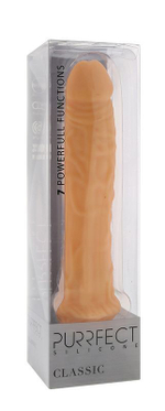 Телесный вибратор-реалистик PURRFECT SILICONE CLASSIC 8.5INCH - 21,5 см. (Цвет: телесный)