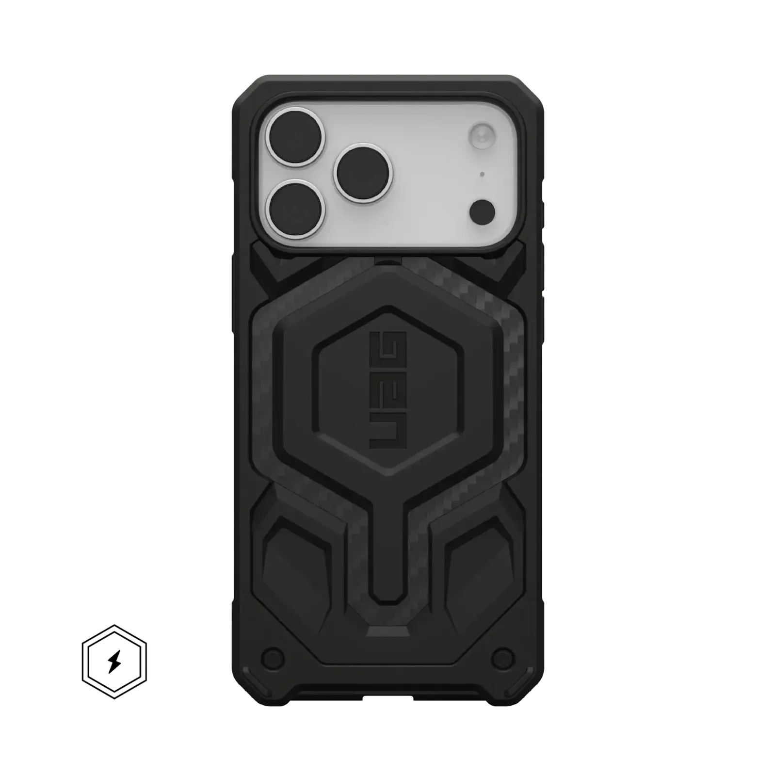UAG Monarch Pro with MagSafe Series Case for Apple iPhone 17 Pro Max Carbon Fiber (Чёрный)