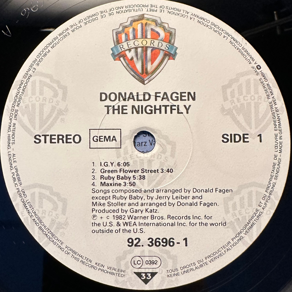 Donald Fagen - The Nightfly (Германия 1982г.)
