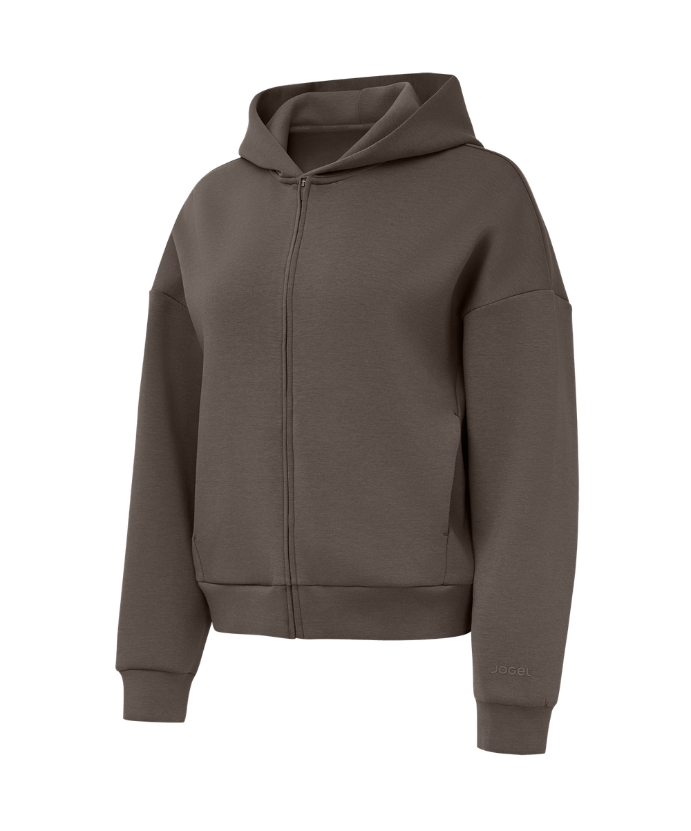 Худи на молнии JOGEL 360 Soft Zip Hoodie W Relaxed Fit, коричневый