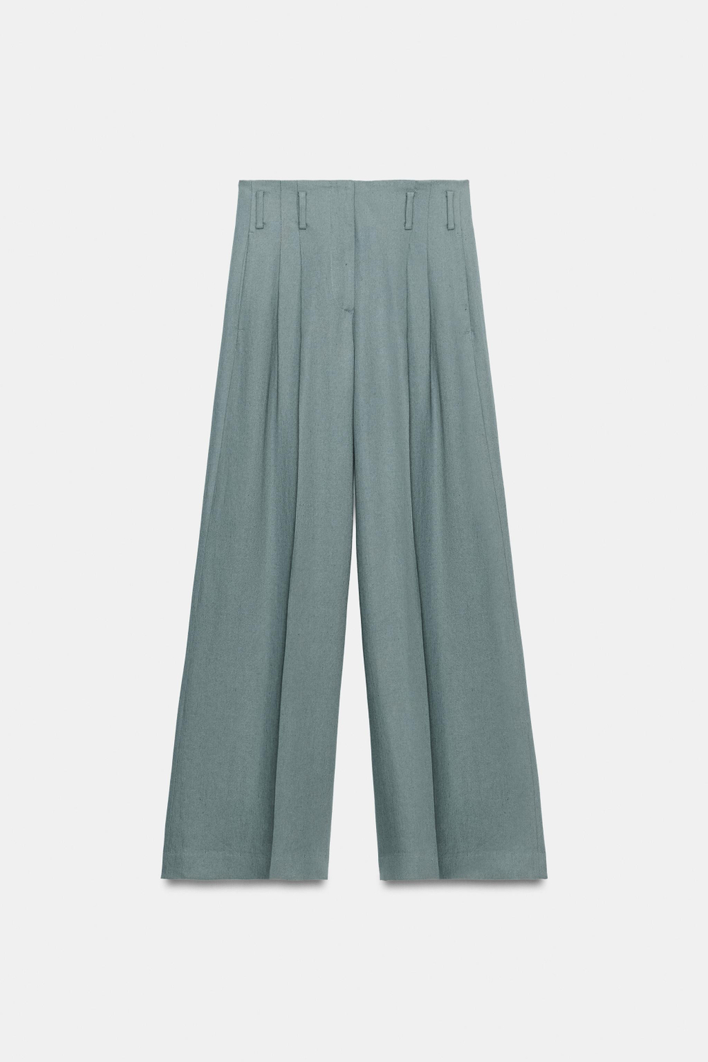 БРЮКИ С ЗАЩИПАМИ И ЛЬНОМ — ZW COLLECTION — ZARA
