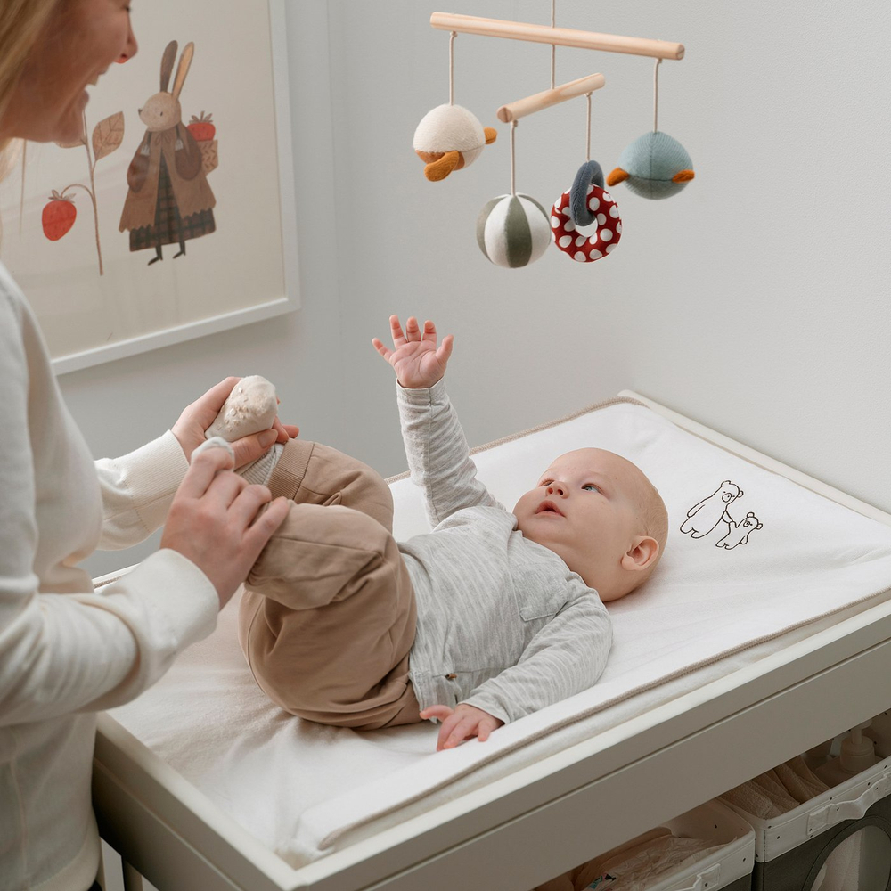 IKEA VÄDRA  (ИКЕА ВЭДРА)  -  Чехол для пеленального матрасика - белый/махровая ткань 48x74 см