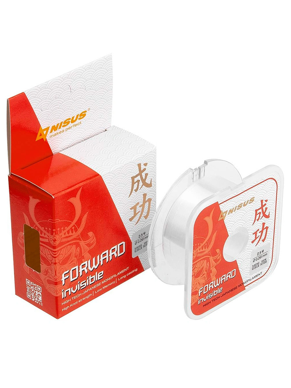 Леска для рыбалки Nisus FORWARD Invisible Nylon 0,496mm/100m (N-FI-0496-100)