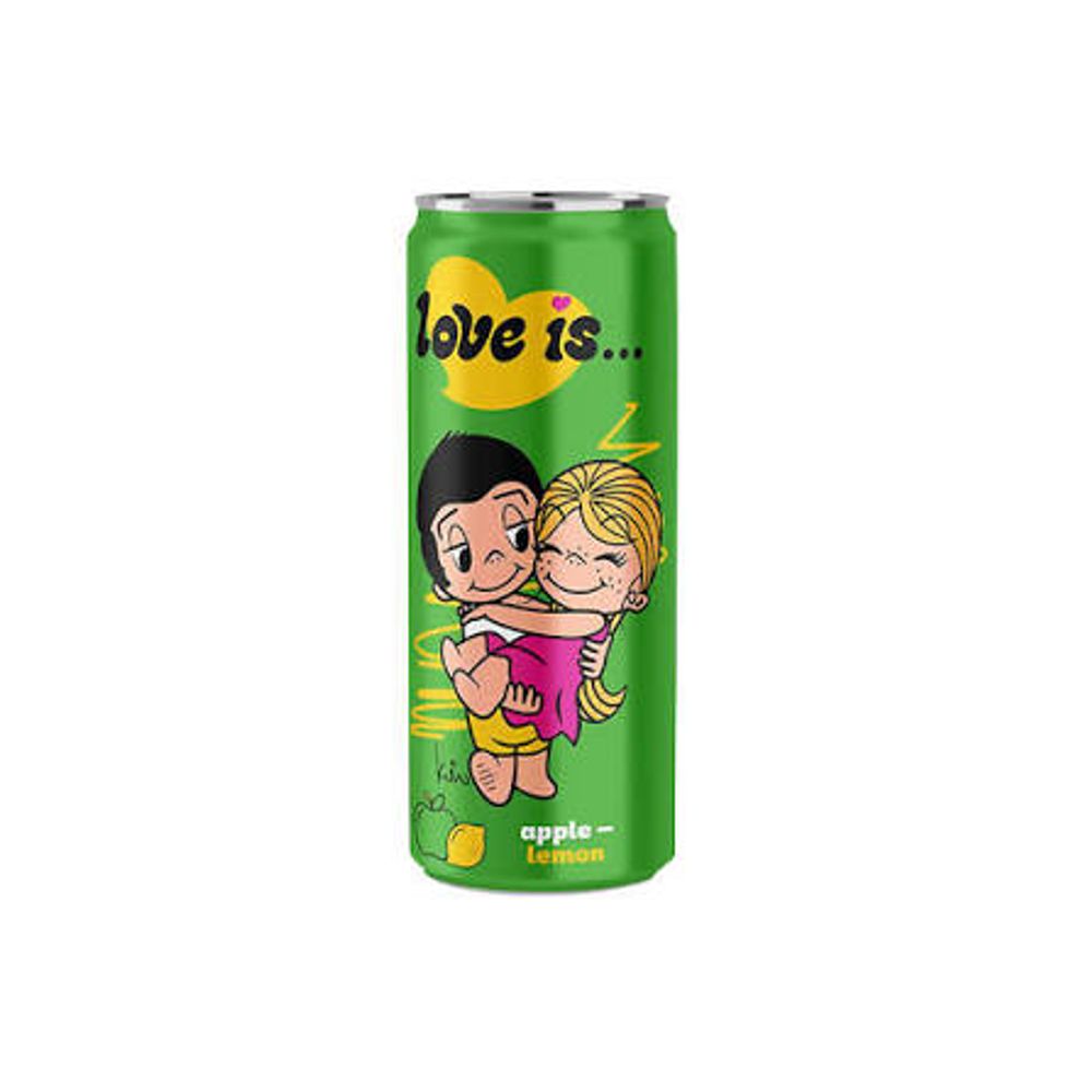 Напиток газированный LOVE IS яблоко и лимон 330мл