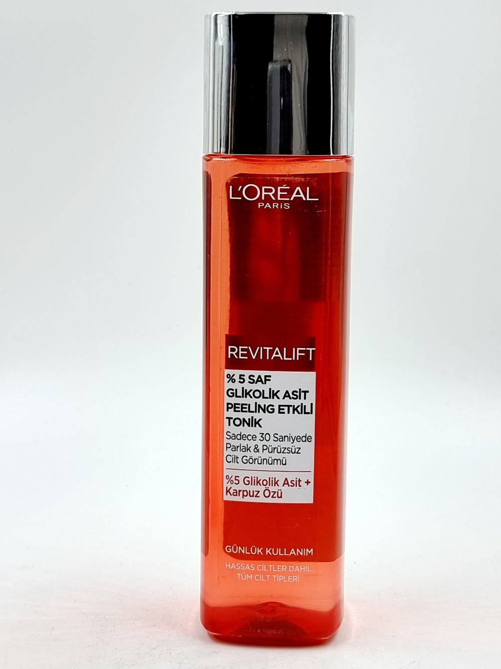 Тоник-пилинг с 5% гликолевой кислотой L'Oreal REVITALIFT, с экстрактом арбуза и алоэ, 180 мл (Франция)