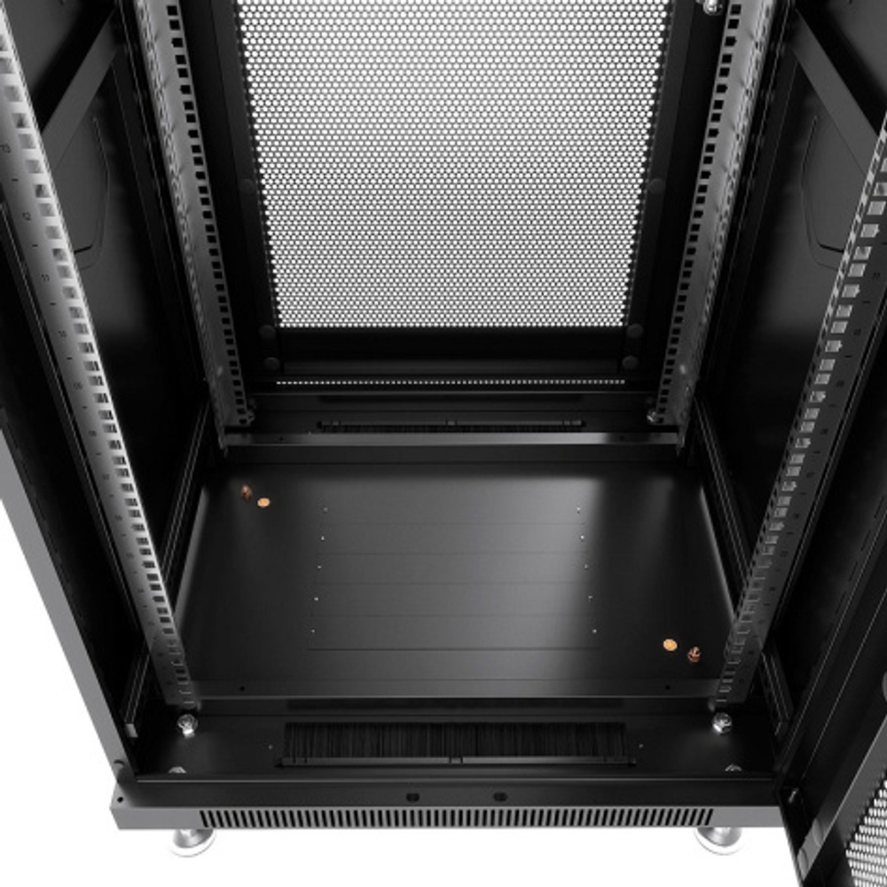 Шкаф напольный 19", 18U Cabeus ND-05C-18U60/60-BK