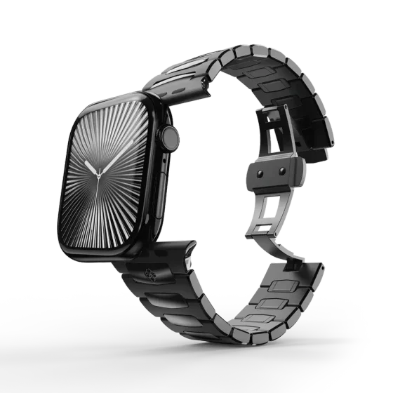 Ремешок для Apple Watch 49/46/45 - ROYAL II Чёрный/Сталь