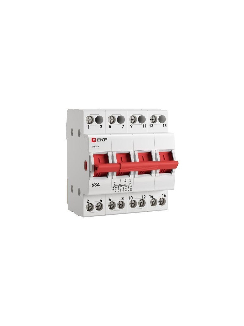 Переключатель трехпозиционный ТПС-63 4P 63А PROxima EKF TPS463