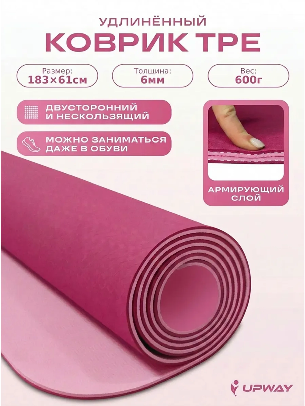 Набор для йоги и фитнеса: коврик, блоки 2 шт. и ремень