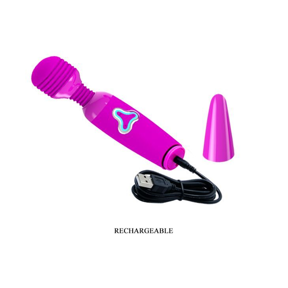 Лиловый вибромассажер Flirtatious Wand - 25 см. (Цвет: лиловый)
