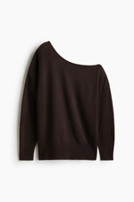 Тонкий свитер на одно плечо с шерстью - H&M