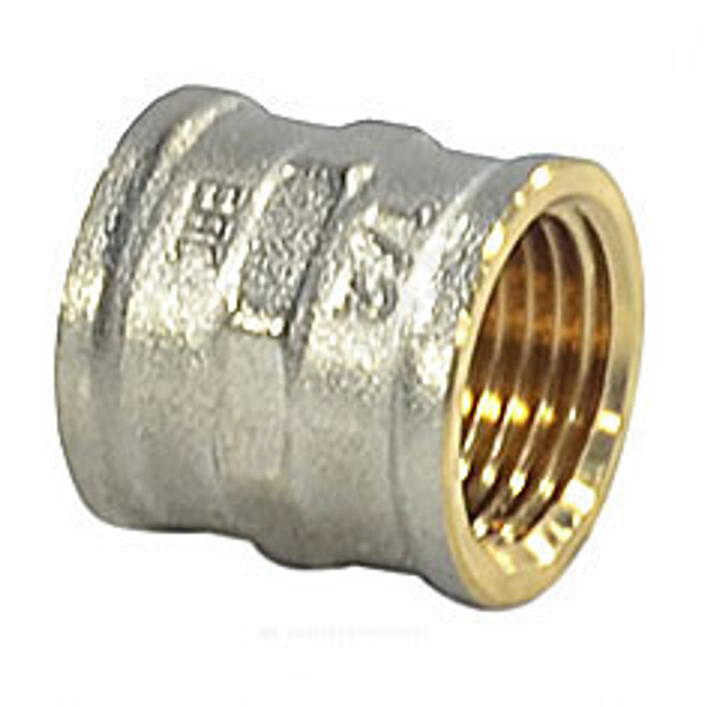Муфта латунь никель Ду 25 (1") ВР 9018 ГОСТ 32585-2013 Aquasfera 9018-03