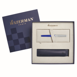 Подарочный набор Перьевая ручка Waterman GRADUATE ALLURE, цвет: черный, перо: F с чехлом Waterman